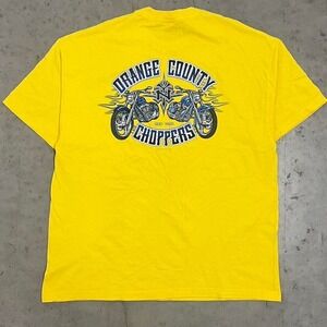 Vintage Y2K Orange County Choppers Yellow Biker Shirt